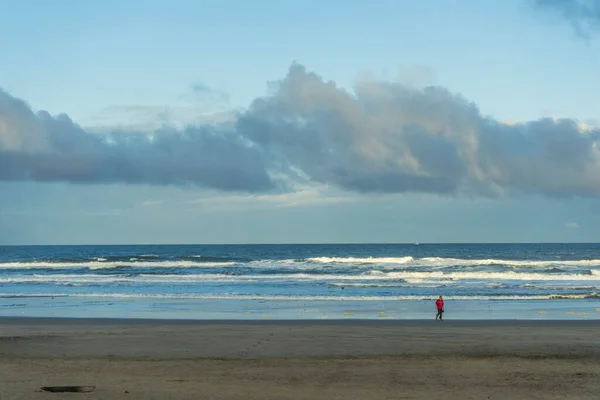 Blue Sky Spiaggia All Alba Ocean Beach San Francisco — Foto Stock