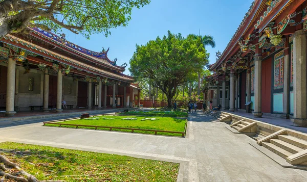 Taipei Confucius Tempel Tegen Blauwe Lucht Taipei Taiwan — Stockfoto