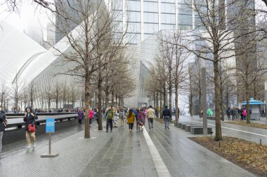 ABD 'nin New York şehrindeki Dünya Ticaret Merkezi metro istasyonundaki Oculus ulaşım merkezinin gelecekteki formu.