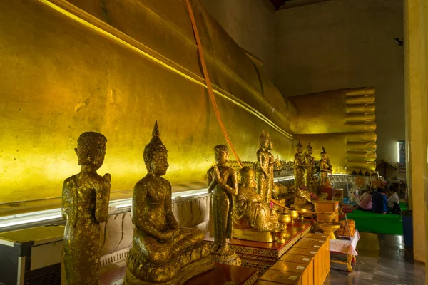 Fekvő Buddha Szobor Wat Pho Bangkok Thaiföld — Stock Fotó