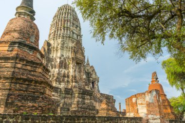 Ayutthaya, Tayland 'daki eski Wat Ratchaburana tapınağı.