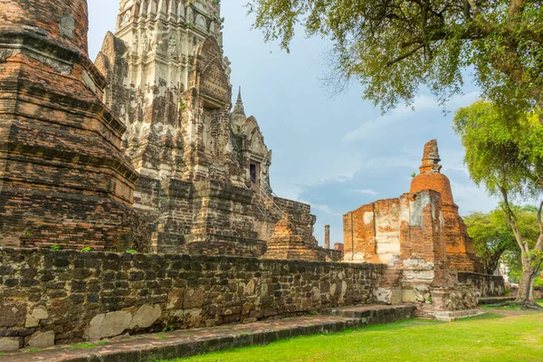 Pagode Velho Wat Ratchaburana Templo Ayutthaya Tailândia — Fotografia de Stock