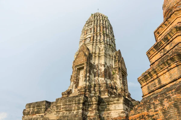 Παλαιά Παγόδα Του Ναού Wat Ratchaburana Στην Ayutthaya Ταϊλάνδη — Φωτογραφία Αρχείου