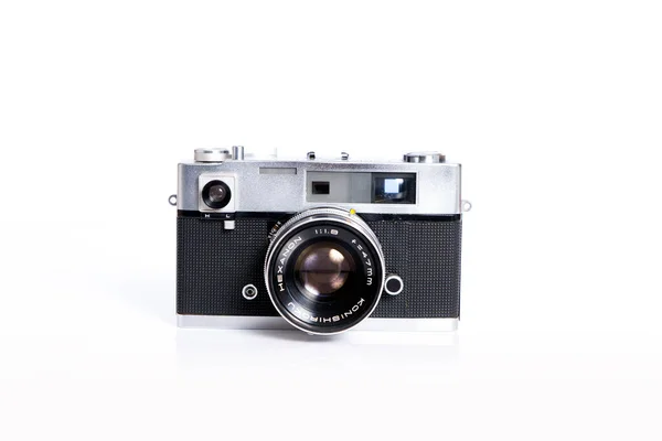 Old Rangefinder Camera White Background — Stock Photo, Image