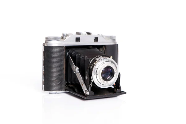 Old Rangefinder Camera White Background — Stock Photo, Image