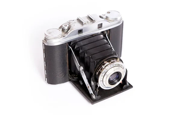Old Rangefinder Camera White Background — Stock Photo, Image
