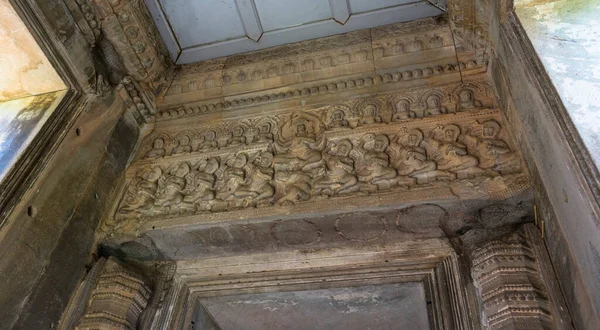 Stone Lintel Carving Gate Prasat Hin Phimai Phimai Historical Park — Stock Photo, Image