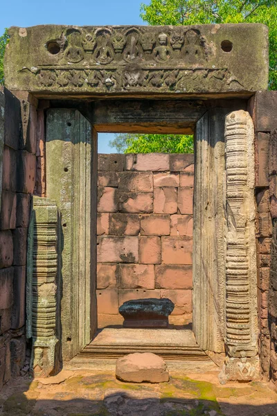 Korytarz Wewnątrz Historycznego Parku Prasat Hin Phimai Nakorn Ratchasima Tajlandia — Zdjęcie stockowe