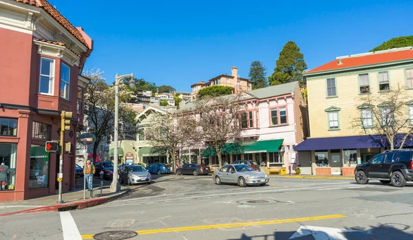 View Stores Bridgeway Street City Sausalito San Francisco — Stock Photo, Image