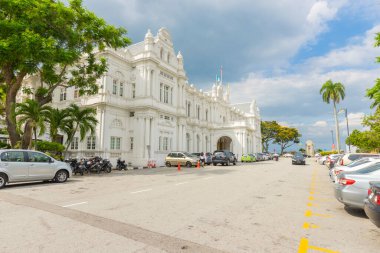Penang, Malezya 'daki Penang MBPP Belediye Binası' nın eski koloni binası..