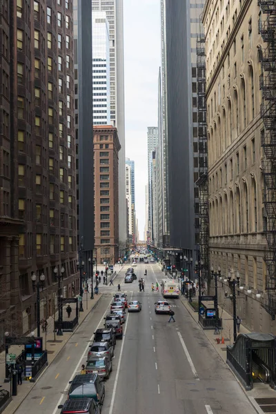 Chicago Illinois Abril 2018 Vista Del Centro Chicago Con Calle — Foto de Stock