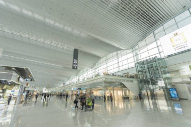 Guangzhou, China  October 25, 2018 : Interior of Guangzhou Baiyun International Airport in Guangzhou, China on October 25, 2018.