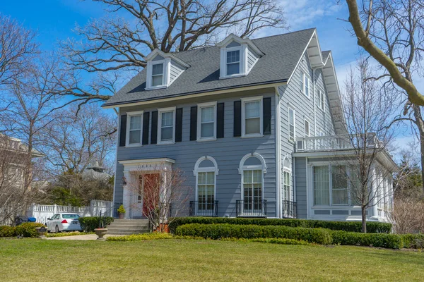 Evanston, IL, ABD 'deki Klasik Aile Evi Manzarası