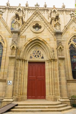 Guangzhou, Guangdong, Çin 'deki Sacred Heart Katedrali' nin güzel mimarisi..