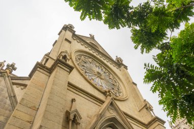 Guangzhou, Guangdong, Çin 'deki Sacred Heart Katedrali' nin güzel mimarisi..