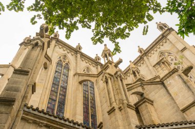 Guangzhou, Guangdong, Çin 'deki Sacred Heart Katedrali' nin güzel mimarisi..