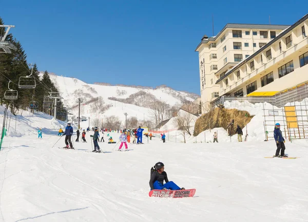 Niseko Japan Maart 2019 Skipiste Van Niseko Resort Grand Hirafu — Stockfoto