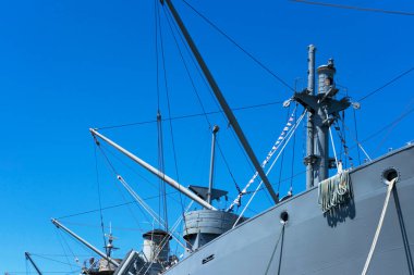 SS Jeremiah O 'Brien gemisi San Francisco, CA, ABD' deki Fisherman 's Wharf' ta.