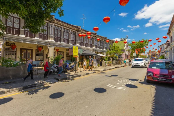 Penang Malaisie Février 2019 Vue Rue Lebuh Cannon Devant Maison — Photo