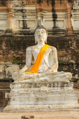 Wat Yai Chaimongkol tapınağı Ayutthaya, Tayland.
