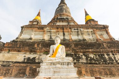 Wat Yai Chaimongkol tapınağı Ayutthaya, Tayland.