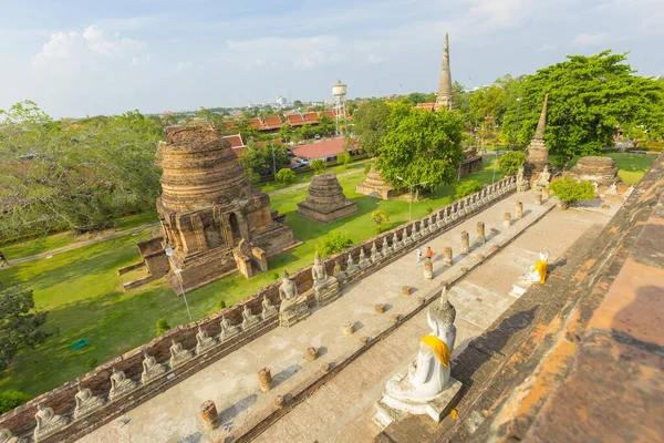 Tempio Wat Yai Chaimongkol Ayutthaya Thailandia — Foto Stock