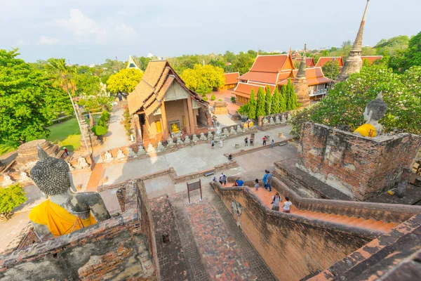 Tempio Wat Yai Chaimongkol Ayutthaya Thailandia — Foto Stock