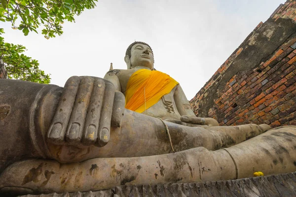 Wat Yai Chaimongkol Templom Ayutthaya Thaiföld — Stock Fotó