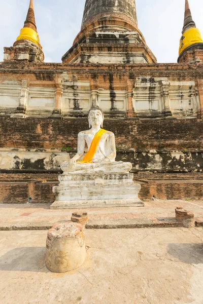 Ναός Wat Yai Chaimongkol Στην Ayutthaya Ταϊλάνδη — Φωτογραφία Αρχείου