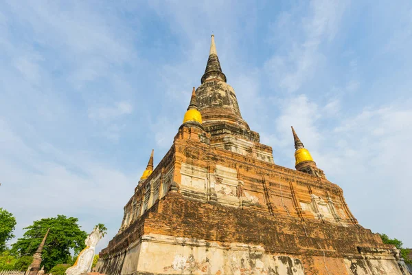 Tempio Wat Yai Chaimongkol Ayutthaya Thailandia — Foto Stock