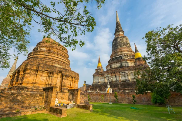 Tempio Wat Yai Chaimongkol Ayutthaya Thailandia — Foto Stock