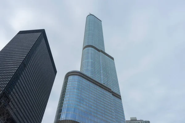 Trump Tower Centrum Chicago Usa — Zdjęcie stockowe