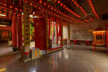 Malezya, Penang 'daki Thean Hou Tapınağının güzel manzarası.