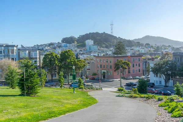 Day View Lush Green Tree Alamos Square San Francisco — Stock Photo, Image