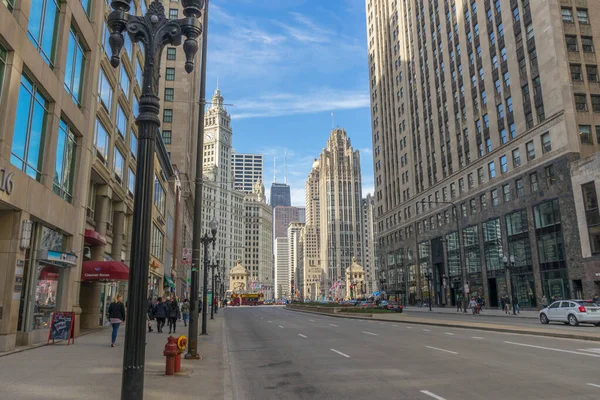 Чикаго Штат Иллинойс Апреля 2018 Года Вид Северный Мичиган Авеню — стоковое фото