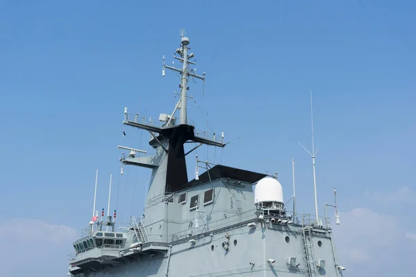 Fast Frigate Slagschip Werd Getoond Voor Toeristen Bezoeken Sattahip Naval — Stockfoto