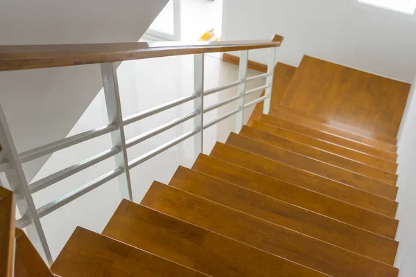 Contemporary Wood Stairway Interior Wooden Stairs Staircase Going — Stockfoto