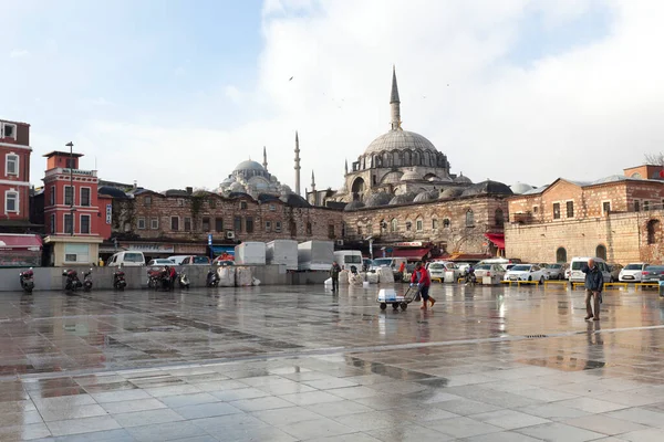 Place Ville Près Yeni Cami Nouvelle Mosquée Bazar Égyptien Istanbul — Photo