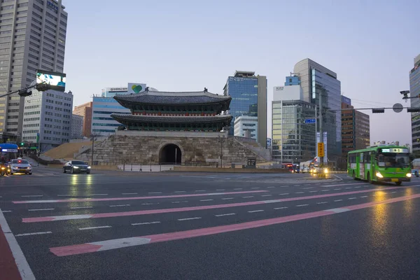 Vackra Namdaemun Grind Vid Gryningen Seoul Sydkorea — Stockfoto