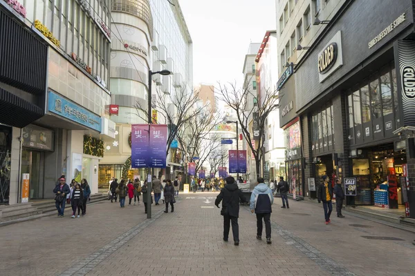 Seoul Corea Del Sur Diciembre 2017 Personas Comprando Caminando Mercado —  Fotos de Stock