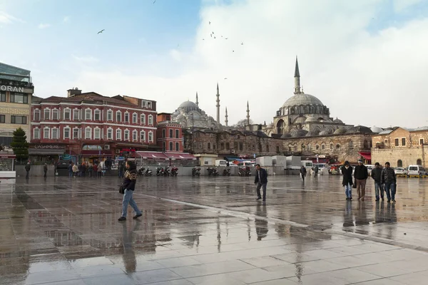 Place Ville Près Yeni Cami Nouvelle Mosquée Bazar Égyptien Istanbul — Photo