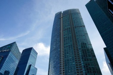 Ho Chi Minh, Vietnam - 18 Ekim 2019: Ho Chi Minh City, Vietnam 'daki modern yüksek binaların manzarası