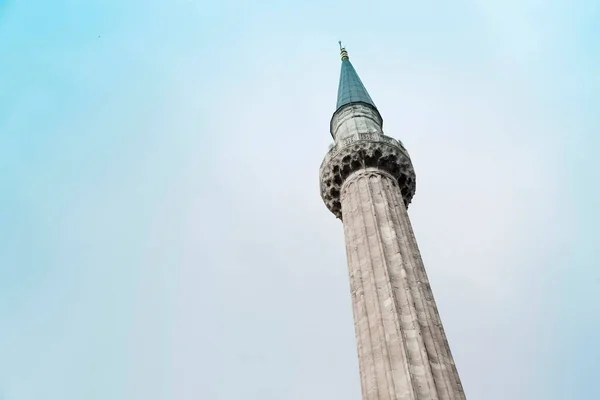 Minaret Mosquée Bleue Istanbul Turquie — Photo