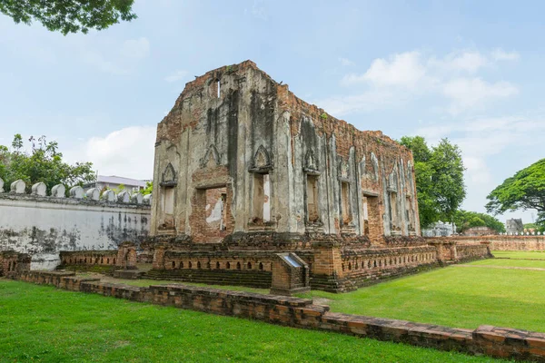Starożytne Ruiny Świątyni Świętego Muru Miasta Tajlandii — Zdjęcie stockowe