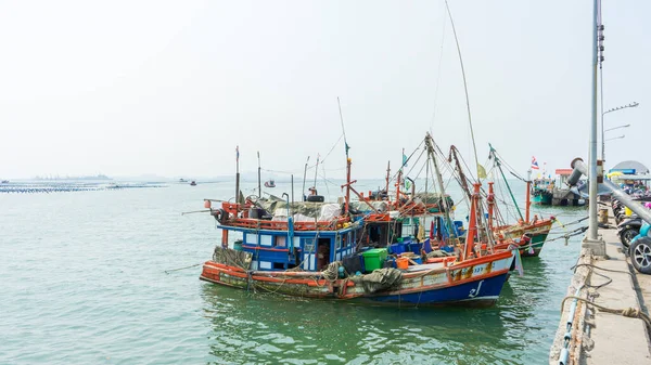Songkhla Tailandia Octubre 2020 Barcos Amarrados Muelle Del Molino Arroz — Foto de Stock
