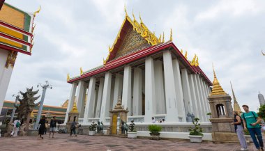 Bangkok, Tayland - 1 Kasım 2019: Bangkok, Tayland 'daki Wat Pho tapınağının manzarası 