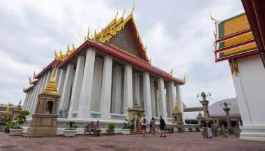 Bangkok, Tayland - 1 Kasım 2019: Bangkok, Tayland 'daki Wat Pho tapınağının manzarası 