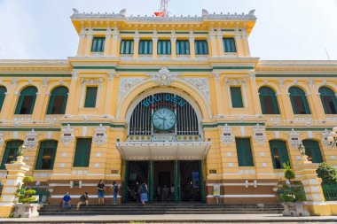Ho Chi Minh Şehri, Vietnam - 17 Ekim 2019: Ho Chi Minh Şehir Postanesi, veya Ho Chi Minh City, Vietnam 'daki Saigon Merkez Postanesi, 17 Ekim 2019.