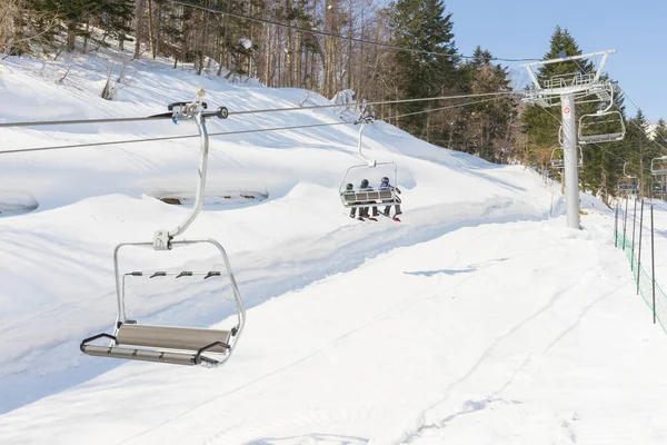 Sneeuwlandschap Met Wintersportplaats — Stockfoto