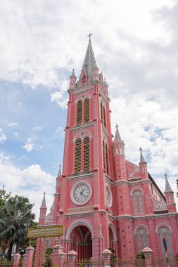 Ho Chi Minh City, Vietnam 'daki Tan Dinh Kilisesi veya Pembe Katolik Kilisesi